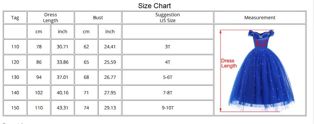 Girls LED Light Up Cinderella Princess Dress for Girl Kids