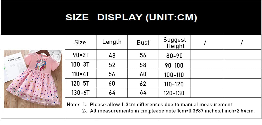 Summer Girls Dress Cotton Party Princess Dresses For 2-6 Years Girls