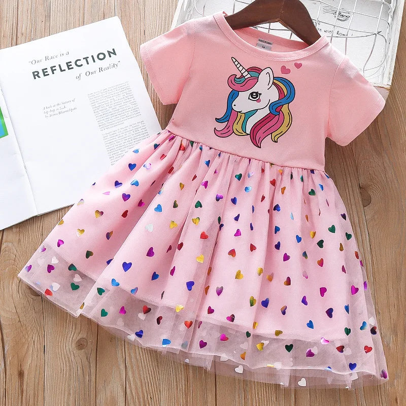 Summer Girls Dress Cotton Party Princess Dresses For 2-6 Years Girls