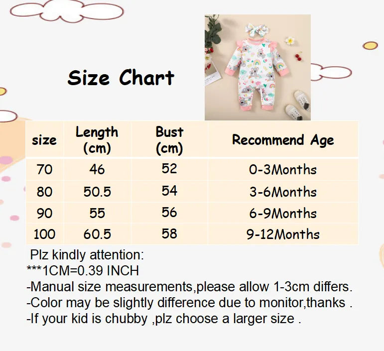 Toddler Girl Jumpsuit 0-12Months 2PCS