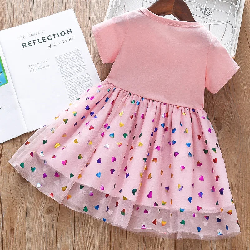 Summer Girls Dress Cotton Party Princess Dresses For 2-6 Years Girls