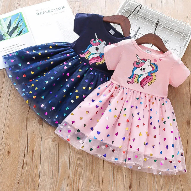 Summer Girls Dress Cotton Party Princess Dresses For 2-6 Years Girls